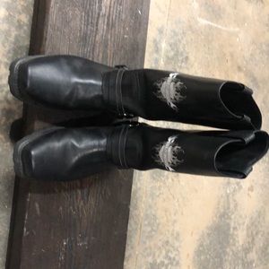 Harley Davidson riding boots.